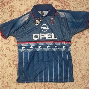 Blue AC Milan Opel Soccer Jersey 95/96fourth kit EXTREMELY RARE* new with tags